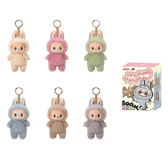 POP MART Labubu The Monsters Exciting Macaron Vinyl Plush Pendant