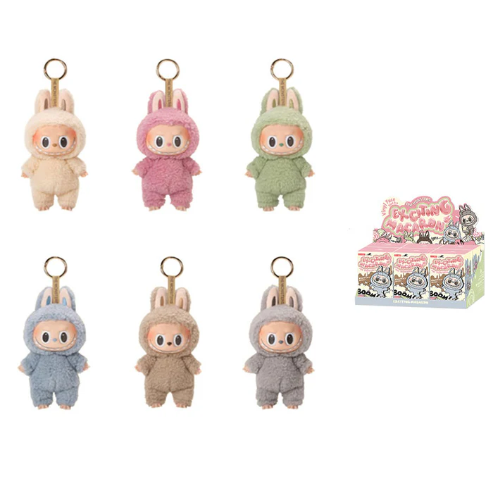 POP MART Labubu The Monsters Exciting Macaron Vinyl Plush Pendant